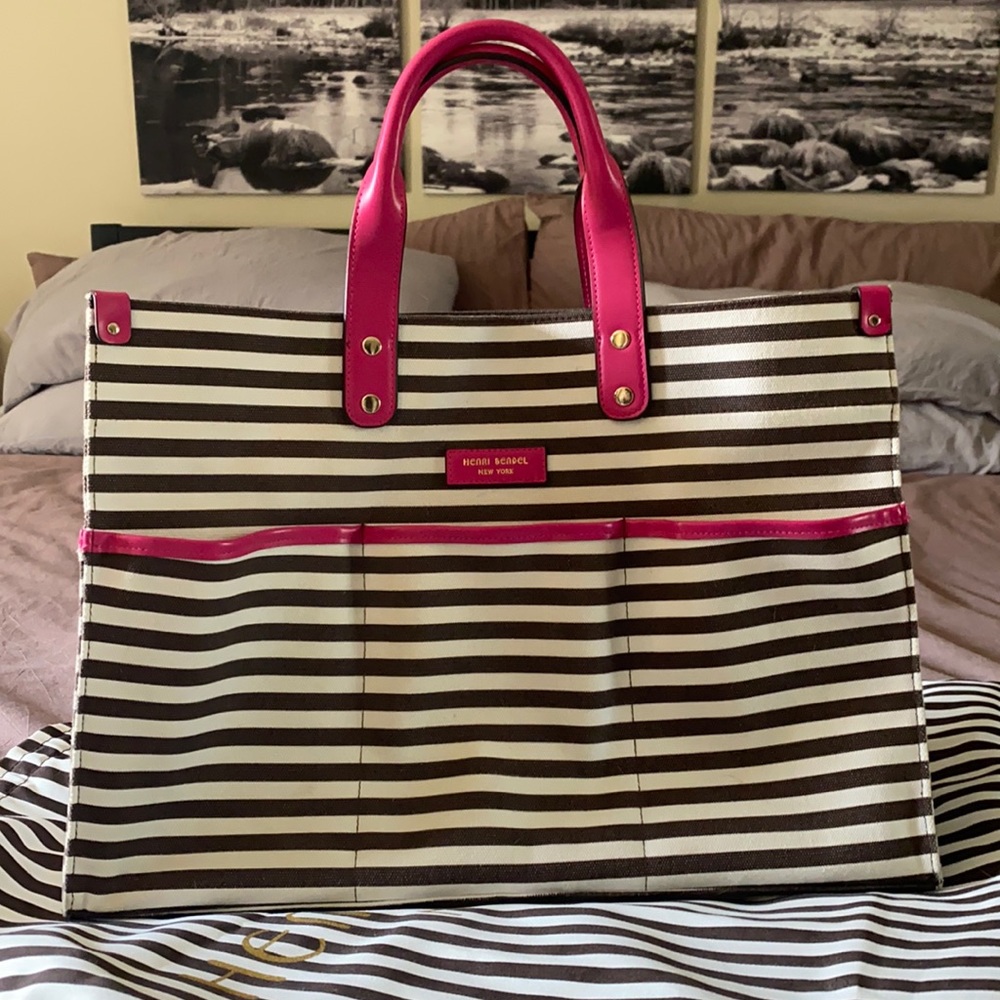 Henri Bendel large canvas tote